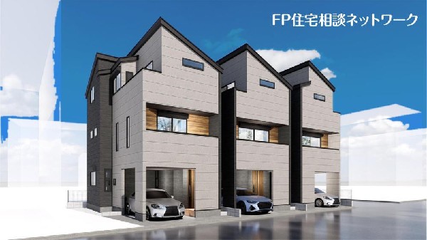 外観:（1・2・3号棟）完成予想図　（本画像は完成予想パースであり、実際の建物とは異なる箇所がある可能性がございます。）