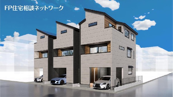外観:（1・2・3号棟）完成予想図　（本画像は完成予想パースであり、実際の建物とは異なる箇所がある可能性がございます。）
