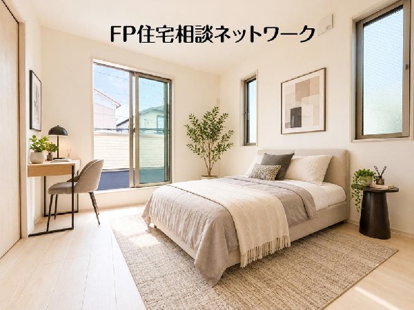 寝室は常に明るく、気持ちの良い毎朝を迎えられます。（本画像はCGで作成しており、実際に現地に家具・家電等の家財はおかれておりません。また価格に家具・家電等は含まれておりません。）