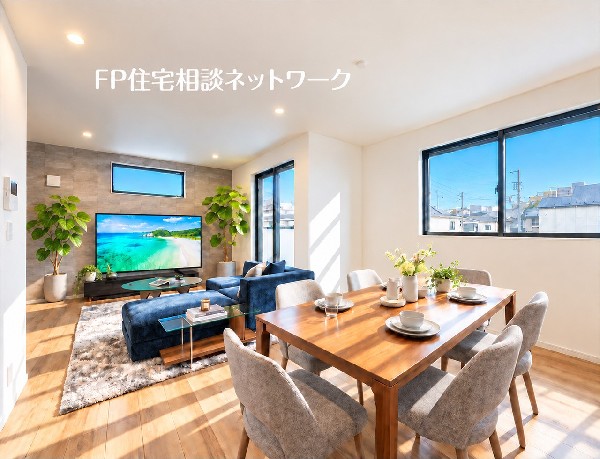 本画像はAIがCGで家具、植栽、照明、テレビなどを生成しているので実際の現地には設置されておりません。