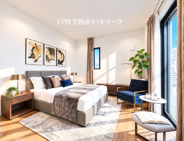 本画像の家具、照明等はCGイメージで販売価格に含まれず、付帯しません。カーテン設置工事は有償です。