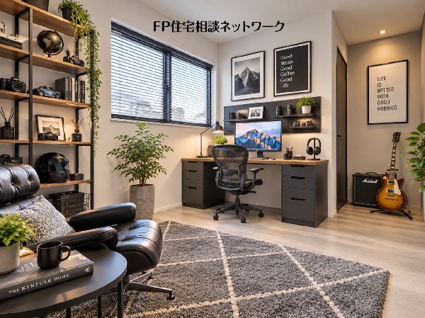 本画像の家具、PC等はCGイメージで販売価格にも含まれません。棚設置、ブラインド工事は有償です。