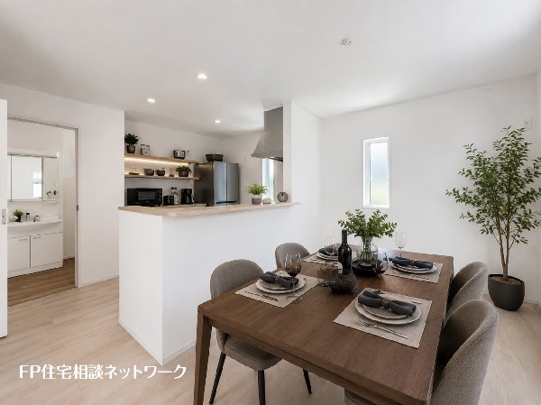 本画像の家具、家電等はCGイメージで販売価格にも含まれず、付帯しません。間接照明、棚工事は有償です。