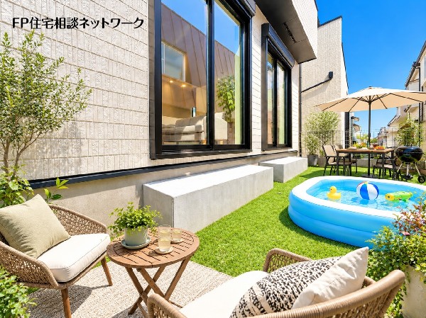 外観:本画像の家具・プール・小物等はCGの配置イメージです。販売価格に家具等は含まれず、付帯しません。