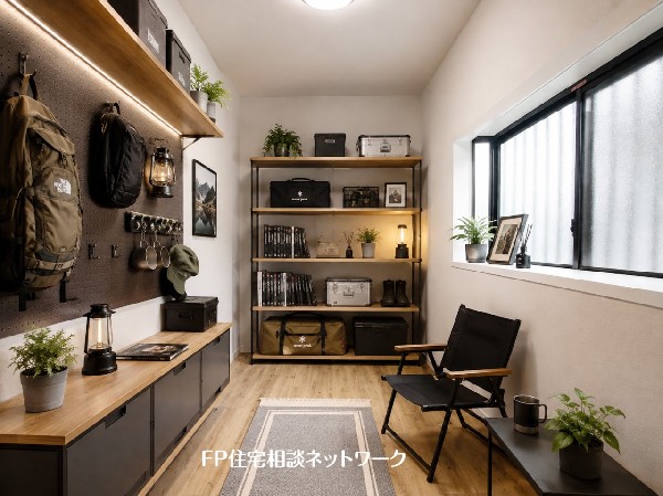 本画像の家具、小物、植物等はCGイメージで販売価格にも含まれず、付帯しません。棚工事は有償です。