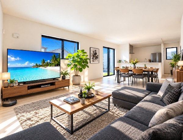 本画像の家具、植栽、照明、テレビ台、テレビ等はCGです。販売価格に家具等は含まれず、付帯しません。