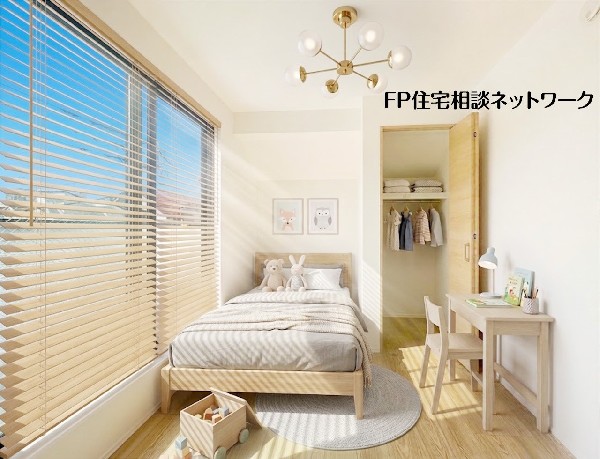 本画像の家具、衣類、照明、観葉植物等はCGの配置イメージです。カーテン設置工事は有償です。