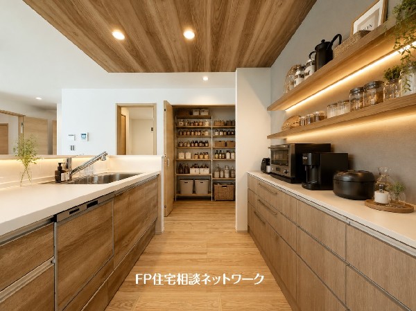 本画像の家具等はCGイメージで販売価格にも含まれず、付帯しません。間接照明、棚設置工事は有償です。