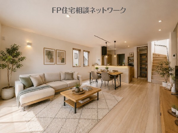 本画像の家具、家電等はCGイメージで販売価格にも含まれず、付帯しません。間接照明、棚工事は有償です。