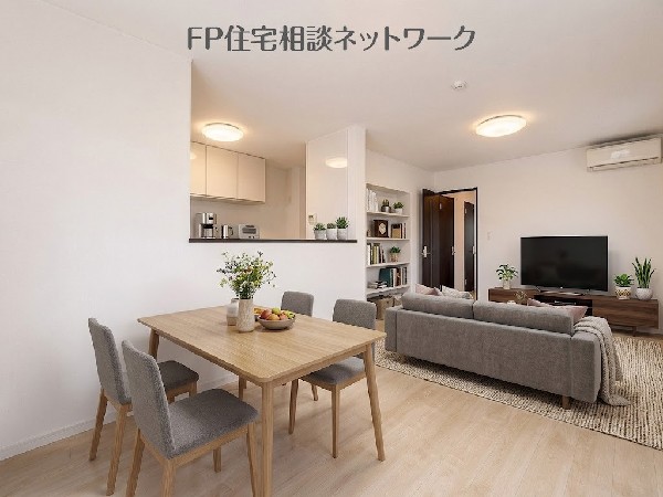 本画像の家具、TV、植栽、小物等はCGの配置イメージです。販売価格に家具等は含まれず、付帯しません。