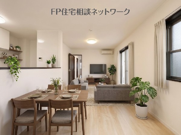 本画像の家具等はCGイメージで販売価格にも含まれず、付帯しません。間接照明、TV壁掛工事は有償です。