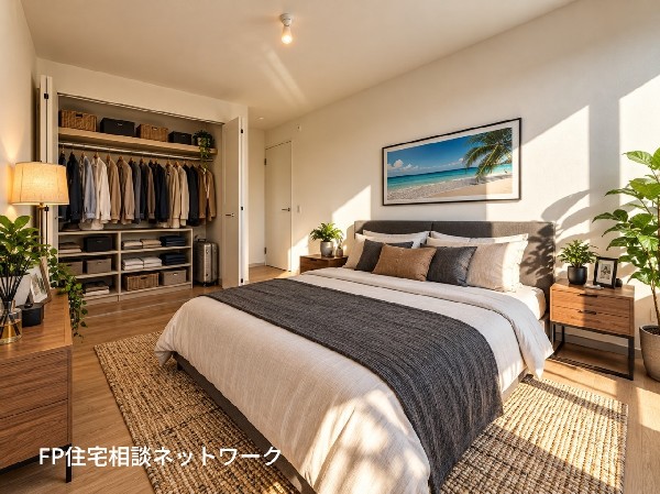 本画像はAIがCGで家具、小物、照明、植栽などを生成しているため、実際の現地には設置されておりません。