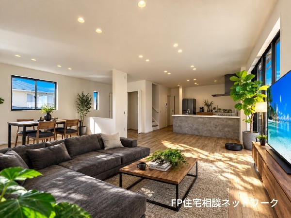 本画像はAIがCGで家具、植栽、TV、家電などを生成しているので実際の現地には設置されておりません。