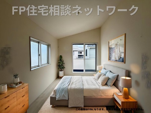 2面採光でいつも明るい居室。心地よい光が差し込み、気持ちの良い朝を迎えられます。  