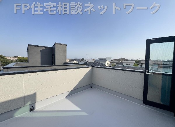 ルーフバルコニーはからの眺めは、家族の大好きな場所。