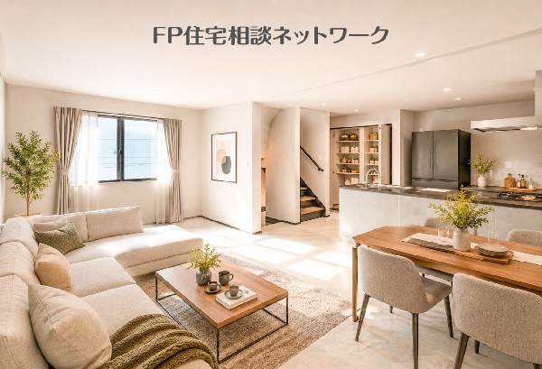 明るいLDK（本画像はAI加工済みであり、現地に家具等はなく価格にも含まれていません）