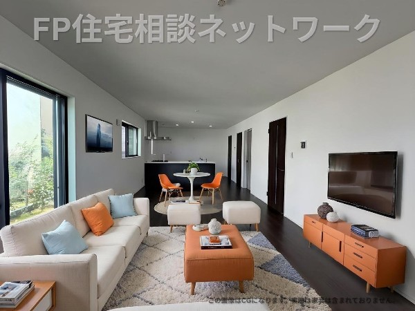 家具の配置もしやすい広々リビング！どんなインテリアにしようか、考えるだけでワクワクしますね  