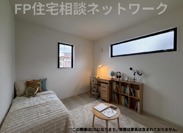 初めてのお子様にとっての「自分の部屋」。学習デスクやベッドの配置もラクラクです。