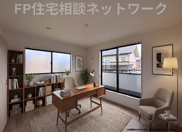 2面採光で明るく心地よい居室（本画像はAI加工済みであり、家具等はなく価格にも含まれていません）